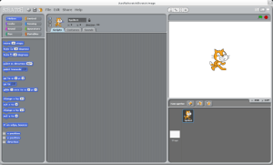 Scratch UI Main screen of Scratch at startup
